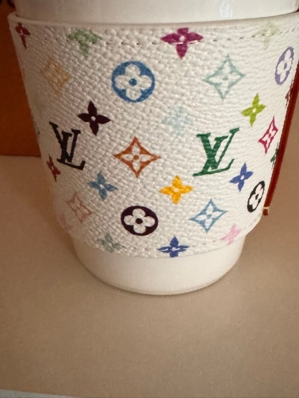 Louis Vuitton X Murakami White Multicolor Monogram Cup Sleeve Ceramic Mug - Picture 6 of 12